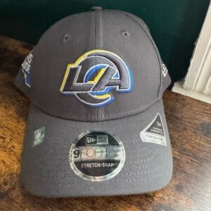 New Era Dark Gray 9FORTY Cap with Blue and Yellow Logo